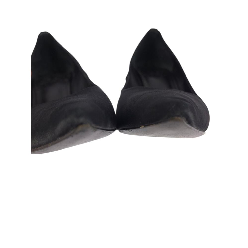Tory Burch Satin Heels Black Pointed Toe Pumps - Picture 12 of 14